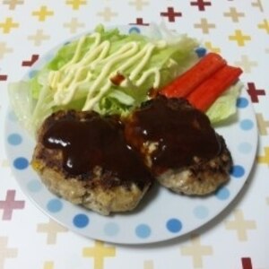 冷凍豆腐でふんわり☆ハンバーグ